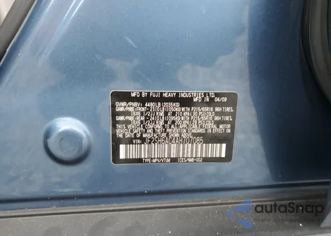 2010 Subaru Forester 2.5X from USA, damaged, VIN JF2SH6AC4AH707085
